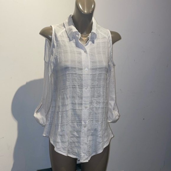 Generation Love Tops - Generation Love cold shoulder button up